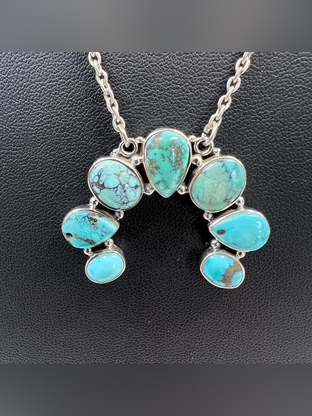Sterling Silver & Turquoise Naja Necklace